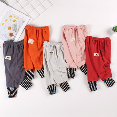 Pants Spring and Autumn Men and Women Small Children's Baby Big Pp Pants Autumn Thin Long Pants 0123 Years Old Wear 4