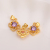 Creative Style Korean Style Little Flower Micro-Inlaid Diamond Pendant Clover Clover Hollow Color Zirconium Necklace Factory Direct Sales