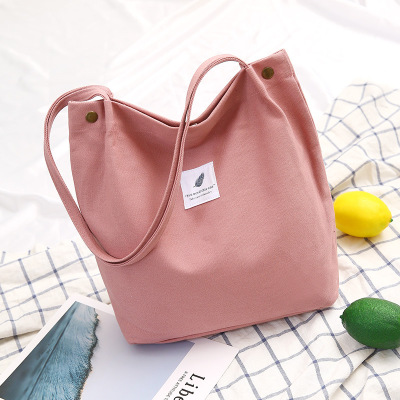 Factory Wholesale Literary Hipster Minimalist College Women's Bags Canvas Bulk Cloth Laptop Shoulder Bag