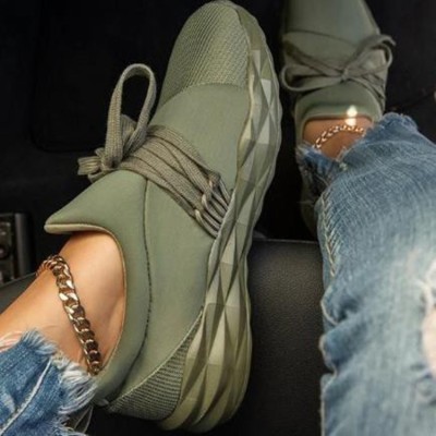 2020 Autumn New Platform Mesh Foreign Trade Flying Woven Shoes CrossBorder Women's Shoes Large Size Sports Shoes Women