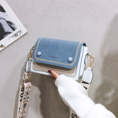 Summer New Handbags Fashion and Trends in the Bag Female Wild Contrast Shoulder Bag Pu Ms Square Sling Bag Wholesale