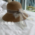 White Double Layer Lace Bow Holiday Straw Hat Knitted Hat Elegant Female Cap Sunbonnet