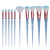 Hot Selling Pack of 10 Makeup Brush Unicorn Makeup Brush Diamond Crystal Handle Spiral Pattern Makeup Brush Set Brush