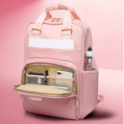 Factory Wholesale Backpack Laptop Backpack 14-Inch 15.6-Inch Women's Fresh Fashion Waterproof