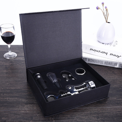 New European Style Bottle Opener Paper Box Gift Zinc Alloy Bottle Opener Wine Bottle Opener Gift Box Custom Logo