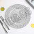 Round Plastic Plate Chargers with Flora  Design for Wedding Dinner Party Decoration