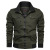 Cross-Border Amazon Casual Solid Color Jacket Zip Pocket Stand Collar plus Size Jacket Men's Cotton Thin Autumn Top