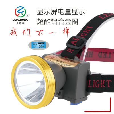 Bright Friends 7812led Display Headlamp Outdoor Fishing Lamp Super Bright Waterproof Rechargeable Strong Light Searchlight