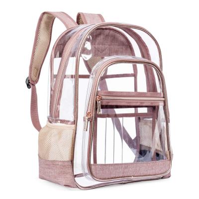 Wholesale Cross-Border Classic Black Transparent Bag Fashion Backpack Travel Backpack Schoolbag Factory Direct Sales