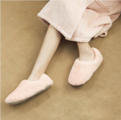 New Cover Heel Moon Shoes Couple's Warm NonSlip Padded Casual Indoor Winter Plush Slipper Home CottonPadded Shoes Women