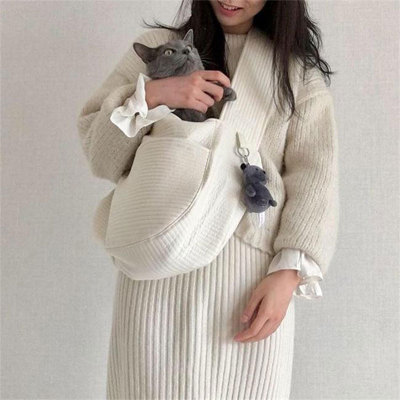 South Korea Small zhong kuan Manual Canvas Bag Cute Pet Bag Ulzzang Crossbody Bag Handbag Shoulder Bag Packs