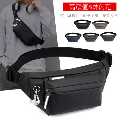 Haodier Fashion Trend Running Bag Sports Waterproof Messenger Bag Outdoor Men's Chest Bag Multi-Function Phone Bag Women