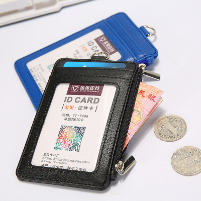 Emplyee's Card Card Name Tag Multiple Card Slots MultiFunction Key Ring Retractable Buckle Lanyard Change Wallet Wallet