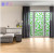 Green Leaves Electrostatic Glass Stickers Frosted Window Film Sun Protection and Heat Insulation Bathroom Anti-Privacy Light Transmitting and Opaque