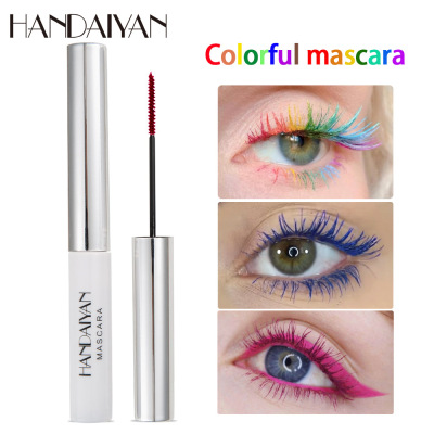 Handaiyan Cross-Border Special Color Mascara Cream for Makeup Christmas Hot Selling Thick Curling Long without Blooming