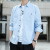 Men's Long-Sleeved Shirt Cotton Youth Cloth Slim Casual Denim-like Fabric Shirt Jacket Fashion Men's Tops Wholesale