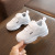 One Piece Dropshipping Children's Casual Sneakers Boys and Girls White Shoes Hook and Loop Baby Running Shoes
