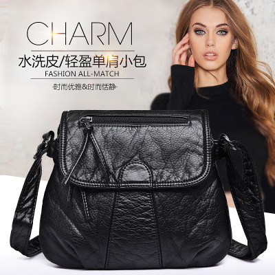 Women's Bags 2020 New Fashion Shoulder Cross-Body Bag Middle-Aged shui xi pi Soft Leather Wild Ms. Mini Fashion