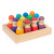 12 PCs 12-Color Rainbow Scumbag Scrub Scumbag Set Wooden Wooden Children's Toys with Tray