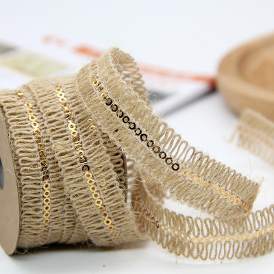 Factory Direct Sales Clothing Accessories Ribbon Hemp Rope DIY Craft Decorative Cotton and Linen Roll Ribbon Can Be Customized