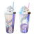 Cross-Border Electroplating Mermaid Sequins Plastic Water Cup Creative Girl Cup with Straw Foreign Trade Gift Handy Cup in Stock