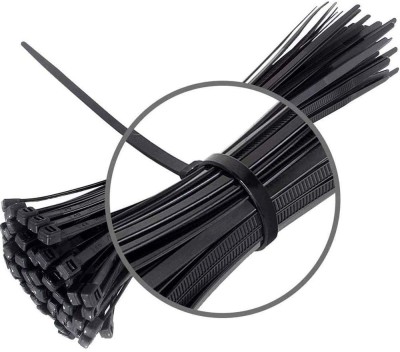 4 Inches (about 10.2) Multiple Purpose Cable Nylon Zipper Tie Suitable for Family Heavy Black