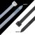 16 Inches (about 40.6cm) White Nylon Zip Ties 80 Pounds (about 36.3kg Tensile Strength