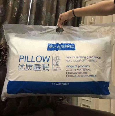 Factory Special Offer Free Shipping Hotel Hilton Feather Velvet Pillow WeChat Hot-Selling Pillow High Elastic Pillow Core