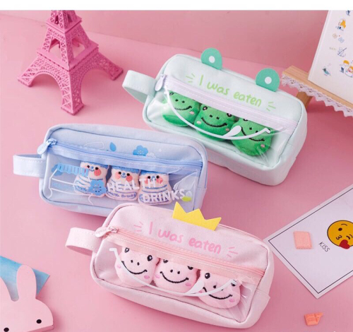 cute pencil case large capacity primary school girl heart salt series pencil bag high-profile figure good-looking ins fashion stationery