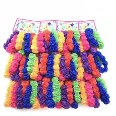Factory Direct Sales Elastic Bright Silk Flower Tooth Top Cuft Towel Ring Rubber Band