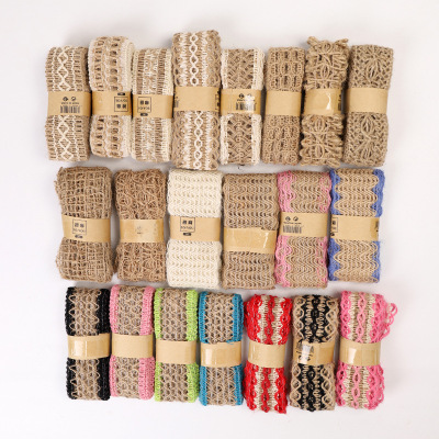 Hemp Rope Woven Ribbon Assorted Styles Clothing Shoes and Hats Accessories Creative DIY Decorative Burlap Roll
