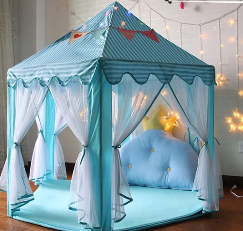 children‘s indoor tulle hexagonal tent baby decoration game house princess game castle tent toy house
