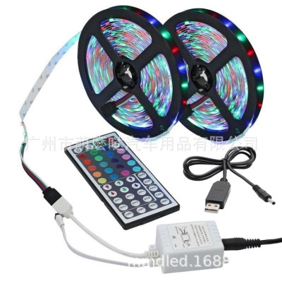 USB Interface LED Light Bar Smd3528 10 M RGB Color Changing Soft Light Belt plus 44 Key Infrared Controller Set