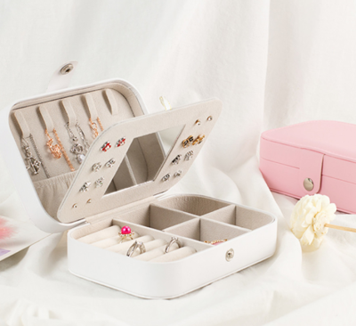 Jewelry Storage Box Portable Jewelry Box Jewelry Box Pu Jewel Case Wholesale Jewelry Box