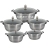 Factory Direct Sales 10-Piece Set Soup Pot Set Non-Stick Pan Set Aluminum Pan Set Liner Maifan Stone Material Non-Stick Pan