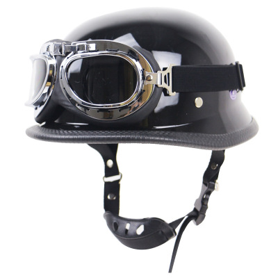 Helmet Vintage Half Helmet Harley Motorcycle Helmet Outdoor Riding Protective Helmet Dot Certified with Glasses