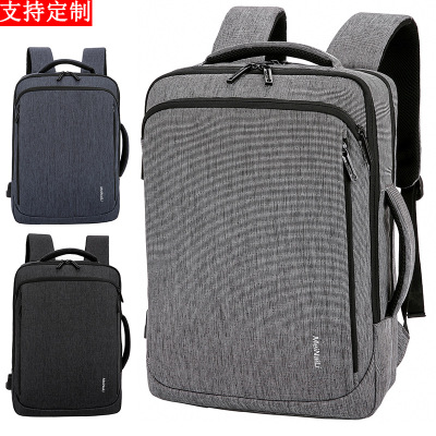 Factory Wholesale Custom Cross-Border Business Computer Bag Fashion Backpack Men's USB Notebook Backpack Custom Logo