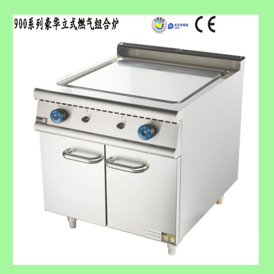 Luxury Stainless Steel Combination Furnace 900 Series Commercial Vertical Gas Griddle with Counter Gas Iron Plate Burning Kitchen