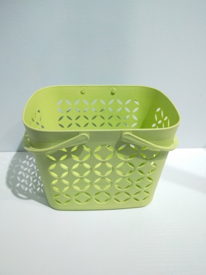 H05-527 Nordic Style Portable Plastic Bathroom Wash Storage Basket Bath Basket Geometric Hollow Bath Basket Storage Basket