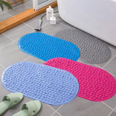 PVC Bath Non-Slip Mat Strong Suction Cup Wholesale Bathroom Non-Slip Mat Bathtub Bath Massage Foot Mat Bathroom