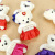 Factory Direct Sales Ice Cream Bear Foam Flocking Doll Plush Toys Pendant Bouquet Accessories Ornaments Small Gift