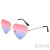 Heart-Shaped New Foreign Trade Sunglasses Peach Heart Metal Color Film Sunglasses Ladies Love Glasses