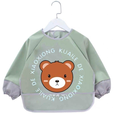 Baby Eating Bib Water and Dirt Resistant Baby Gowns Autumn and Winter Kindergarten fan dou Children Bib Boys and Girls