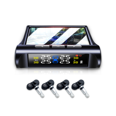 Tire Pressure Monitor Car Built-in External Universal Monitor Wireless Solar Tire Pressure Detection TPMS