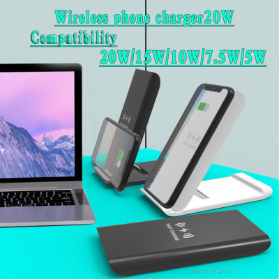 Folding Stand Wireless Phone Charger Apple Android Universal Dual Coil Fast Charging