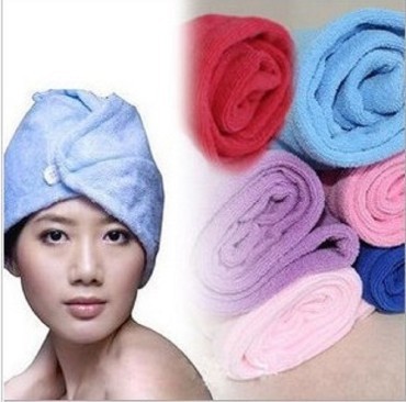 Korean Mokley Hair-Drying Cap Long Hair Turban Super Absorbent Hair Washing Quick-Drying Shower Cap Towel Cute Turban