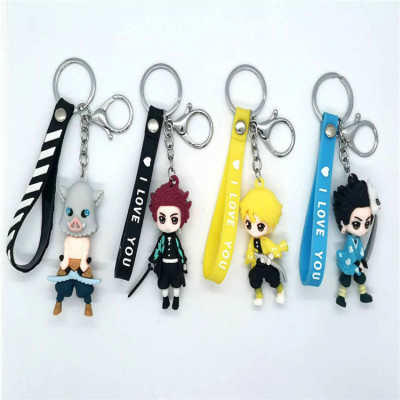 Creative Cartoon Man Ghost Blade Keychain Pendant Cute Anime Bag Key Ring Pendants Gift Wholesale