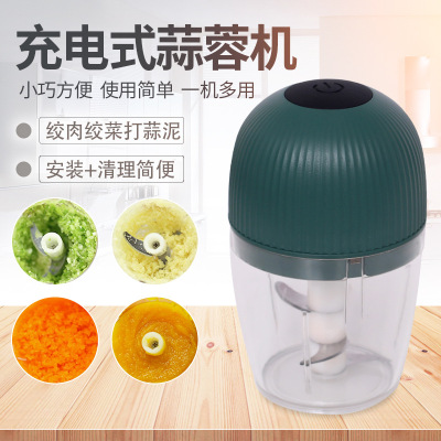 Wireless Rechargeable Stainless Steel Garlic Smasher Household Kitchen Multi-Functional Complementary Food Stirring Broken Ginger Crushing Garlic Meat Foam