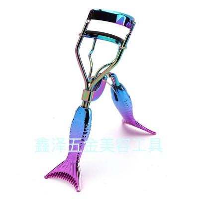 Eyelash Curler Eyelash Curler Fish Tail Handle Gradient Eyelash Curler with Comb Eyelash Curler Beauty Tools