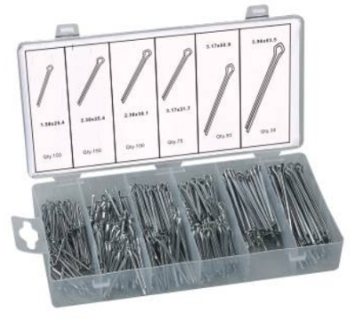 555pc Cotter Pin Iron Clip Boxed Combination Set